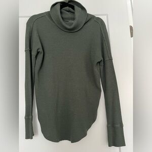 TNA Aritzia Cowl Neck Long Sleeve Waffle